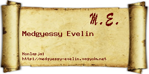 Medgyessy Evelin névjegykártya